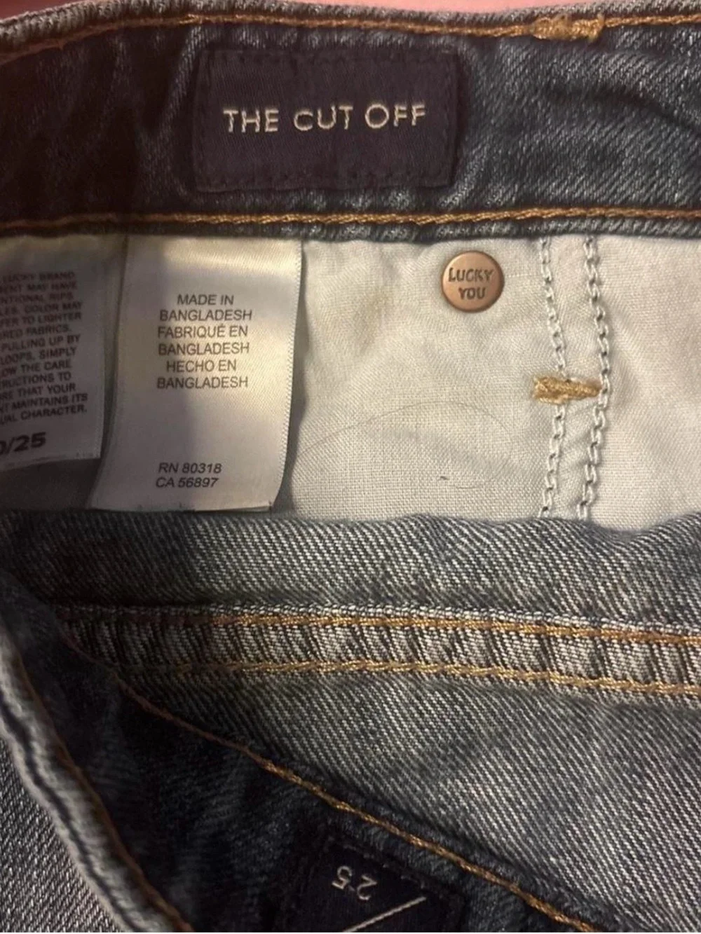 Lucky Brand 'The Cut Off' Denim Shorts - Medium Wash 0/25